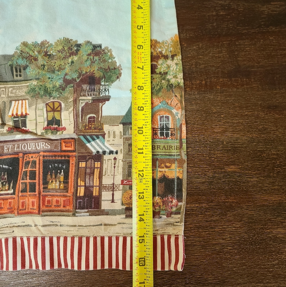 Two - Cafe De Paris Tier Kitchen Curtain Valances